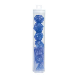 Tube à Dés Moonstone bleu