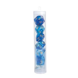 Tube à Dés Crystal Bleu